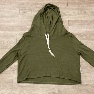 Charlotte Russe Cropped Hooded Sweatshirt